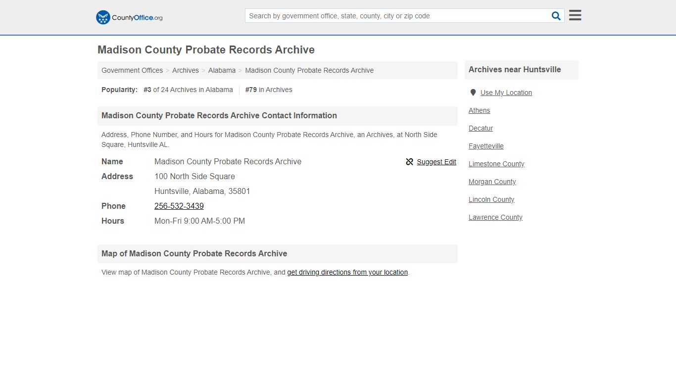 Madison County Probate Records Archive